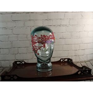 Red Masquerade Half Mask For Halloween or Cosplay